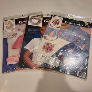 NWT Dimensions Fashion Art Iron On Lot of Three in One Size